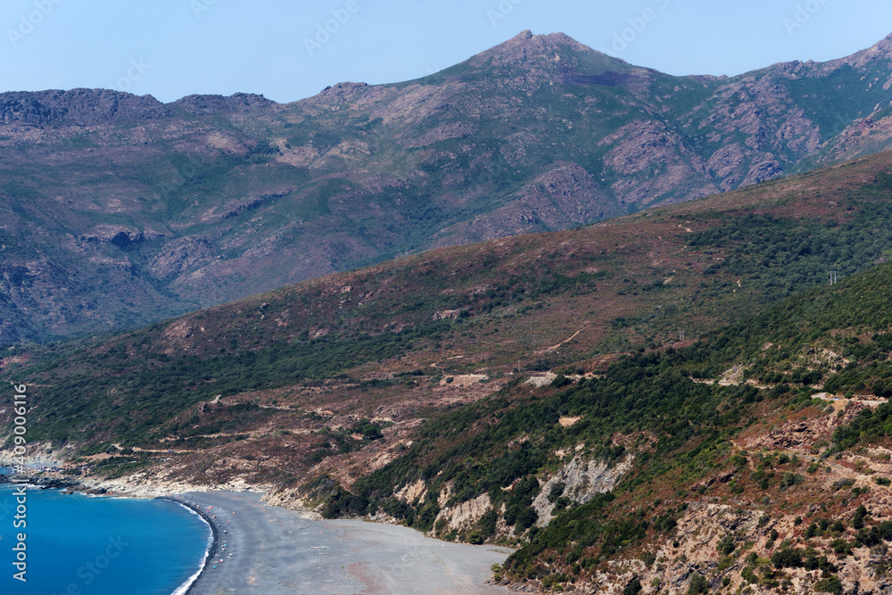 Nonza beach in the Corsica cape