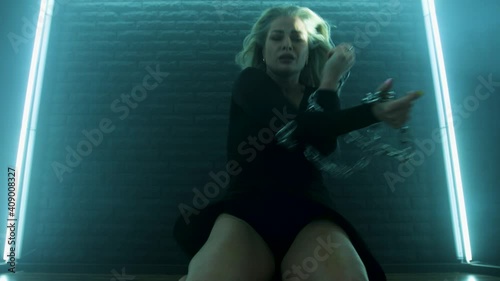 biutiful blond girl dancing 