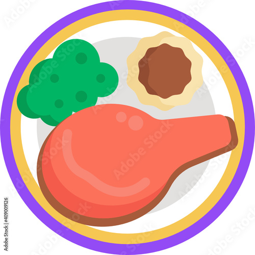 American Food icons. Food Icons. Fast Food Icons. Vector Illustration.