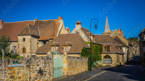 Fototapeta Naklejka Na Ścianę i Meble -  the quaint streets in the small medieval village of Herisson, situated in Auvergne (France)