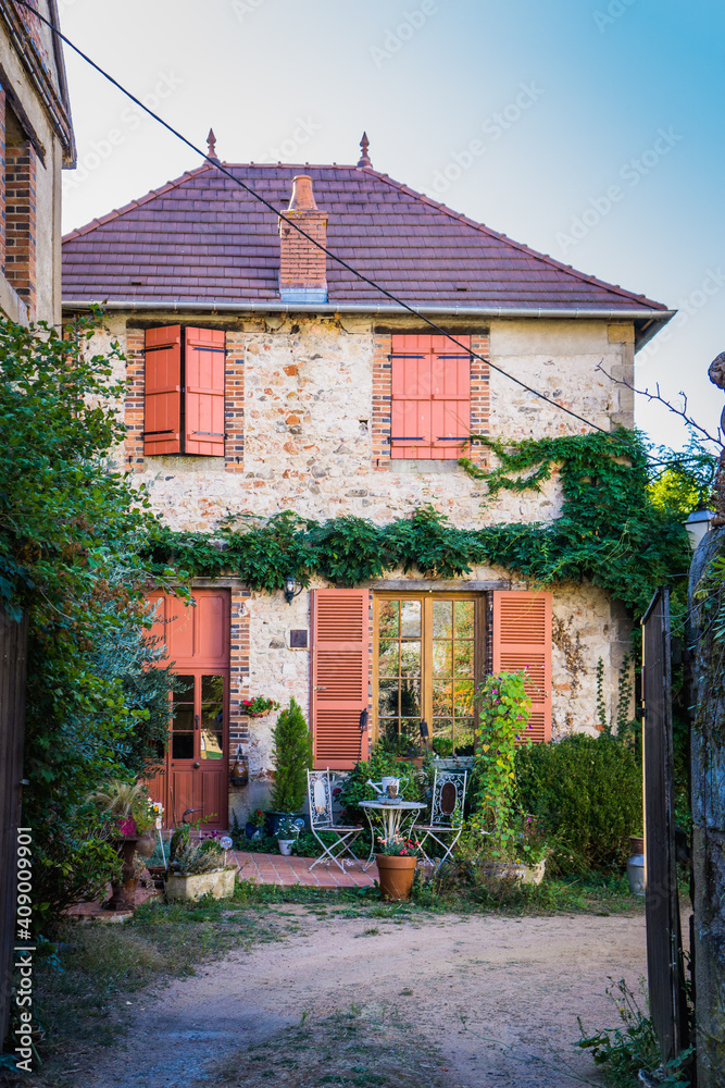 Cute townhouse in the small medieval village of Herisson, situated in Auvergne (France)