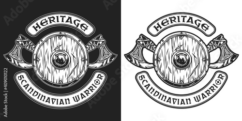 Medieval scandinavian warrior weapon badge