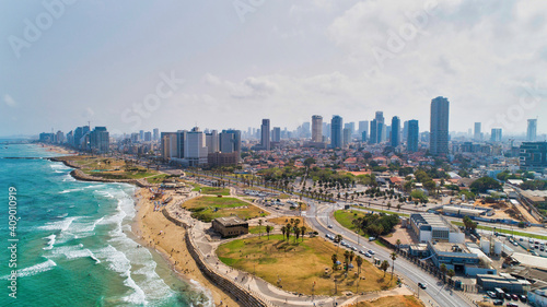 Tel Aviv Cityscape - Aerial View © Thomas