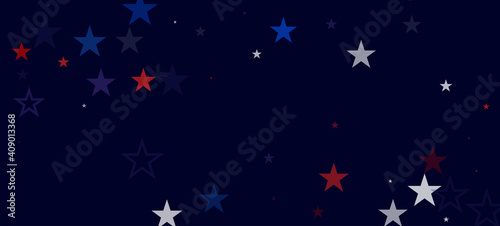 National American Stars Vector Background. USA 11th of November President's Veteran's 4th of July Memorial Labor Independence Day
