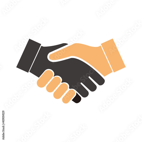 Handshake icon vector. Business handshake. contract agreement. Handshake, deal, partnership icon