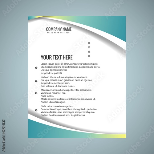 Modern letterhead design vector illustration