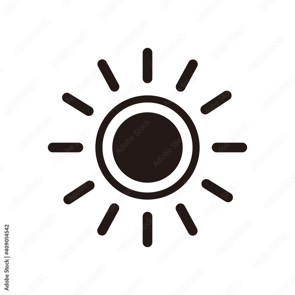 Sun vector icon. Sun line vector icon Sun vector icon. Sun line vector icon