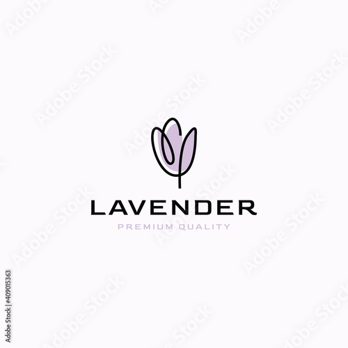 Lavender Rose logo vector icon template