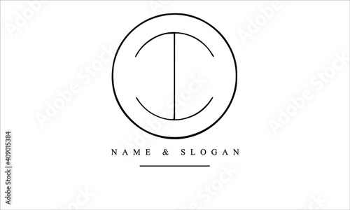 OI, IO, O, I abstract letters logo monogram