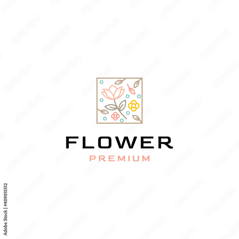 Fototapeta premium Flower Rose logo vector icon template