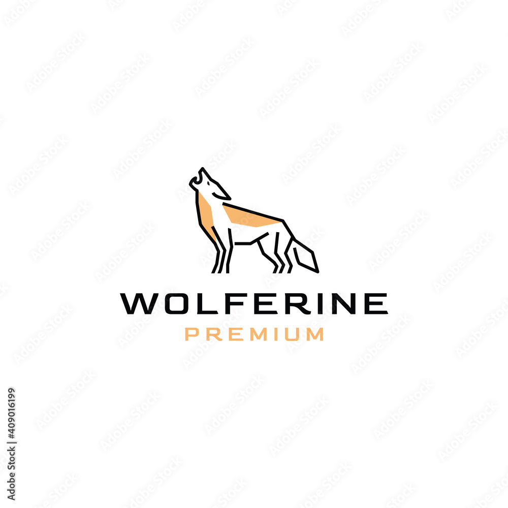 Wolf logo vector icon template