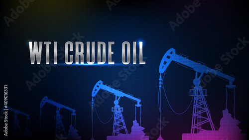 abstract background of blue wti crude oil stock market trading