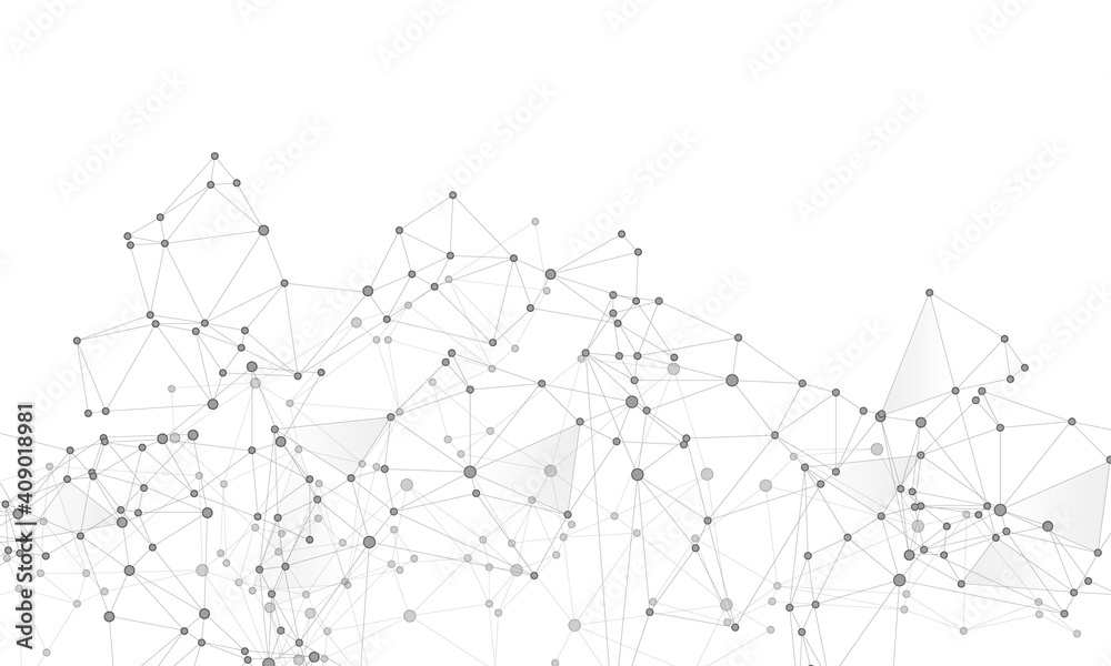 Geometric plexus structure cybernetic concept.
