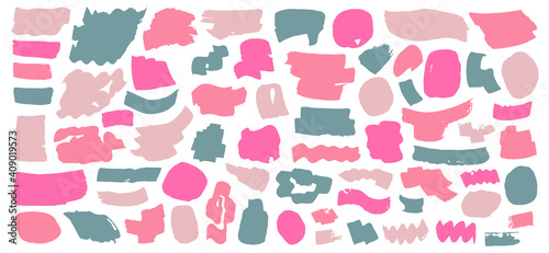 Social media label brush stroke backgrounds, paint or ink smudges