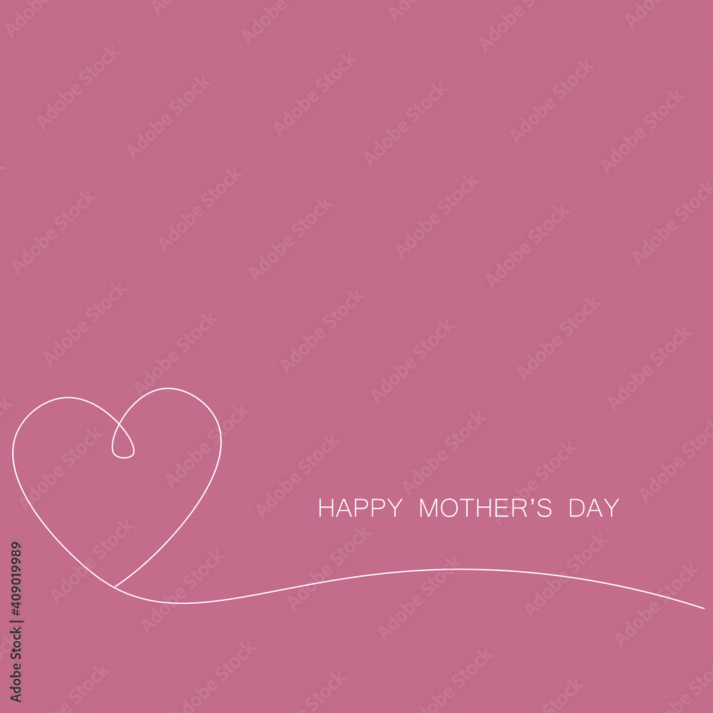 Mother's day card with hearts design vector illustration