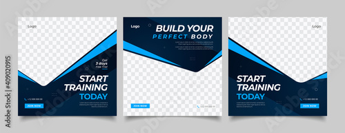 Gym Fitness social media post template