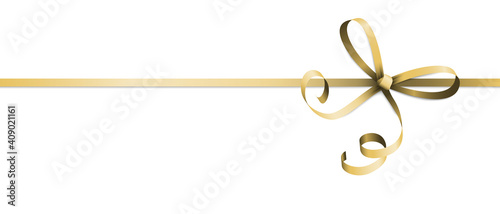 golden colored ribbon bow