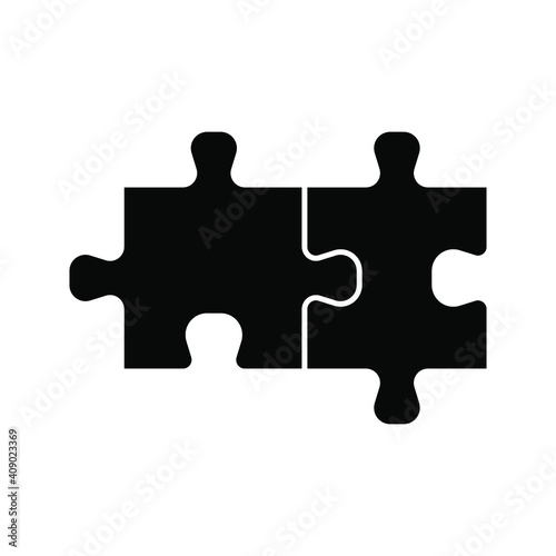 Puzzle compatible icon. Jigsaw agreement vector illustration on white isolated background. Icon vector illustrator