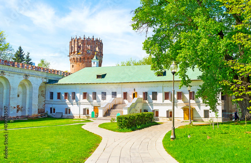 The old Setunskaya Tower of Novodevichy Convent in Moscow, Russia photo