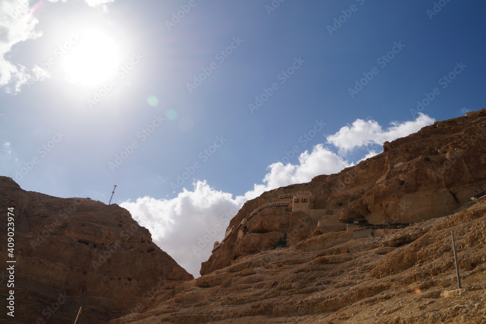 the mount of temptation in Jericho in Palestine