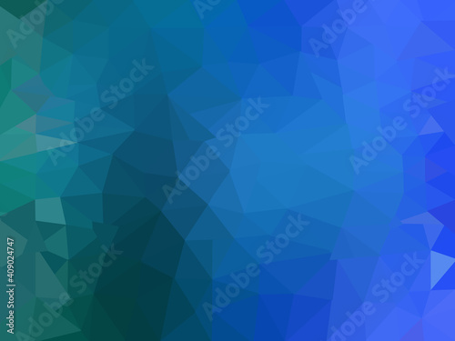 Polygonal pattern. Background with polygons in shades of blue and green. 
