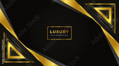 Golden luxury background template with golden pattern