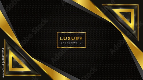 Golden luxury background template with golden pattern