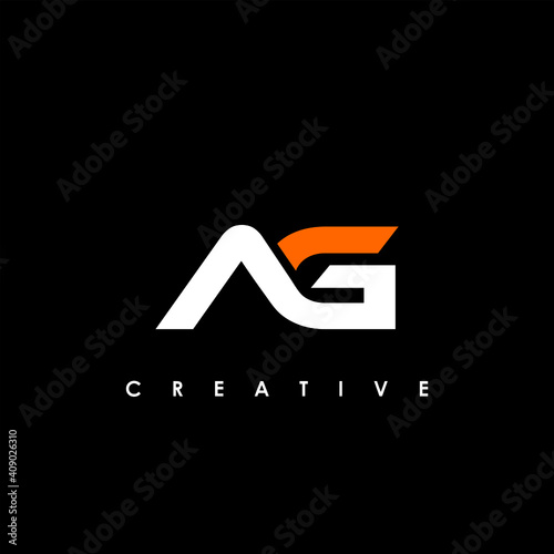 AG Letter Initial Logo Design Template Vector Illustration