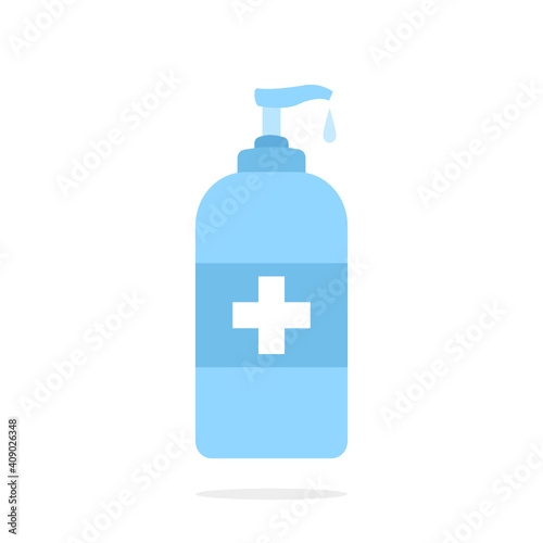 Hand sanitizer icon isolated on white background.