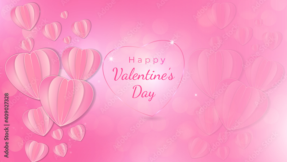 Valentine's day background with many sweet hearts