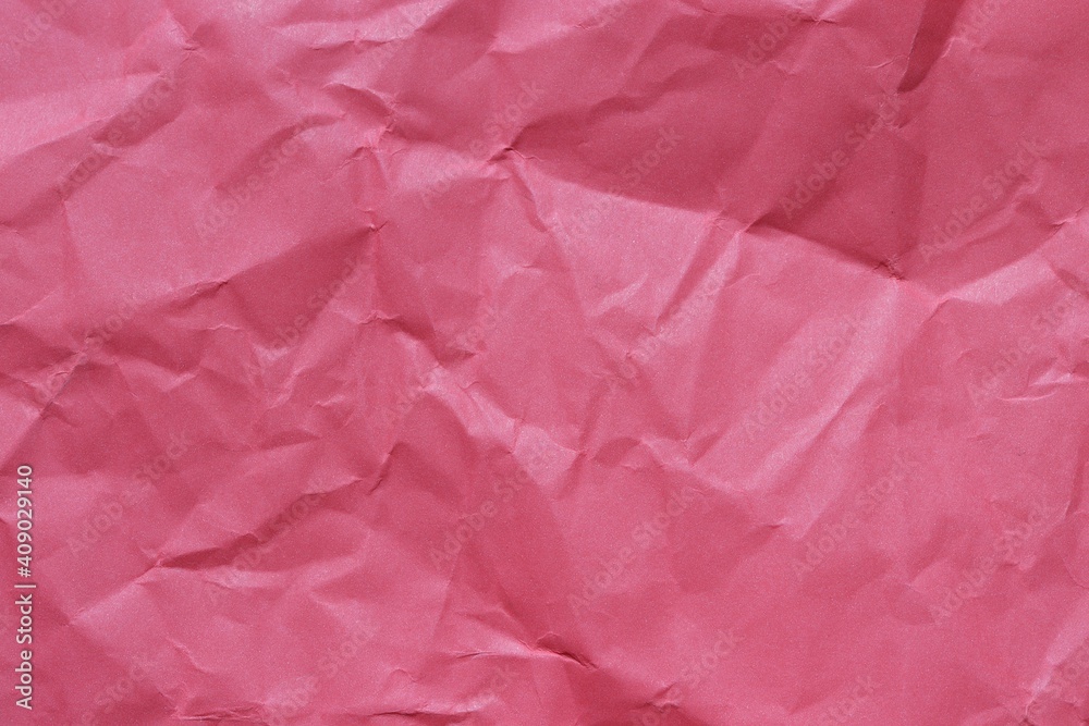 Fototapeta premium Crumpled red paper textre background
