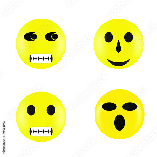 set of smileys