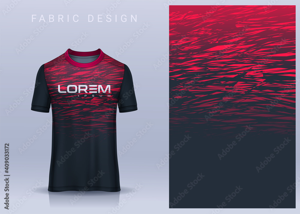 Fabric textile for Sport t-shirt ,Soccer jersey mockup for football club. uniform front and back view.
