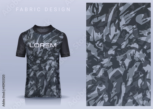 Fabric textile for Sport t-shirt ,Soccer jersey mockup for football club. uniform front and back view.
