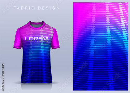 Fabric textile for Sport t-shirt ,Soccer jersey mockup for football club. uniform front and back view.
