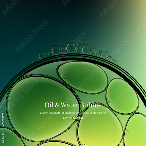 oil drops on a water surface abstract background.