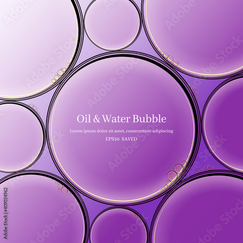 oil drops on a water surface abstract background.