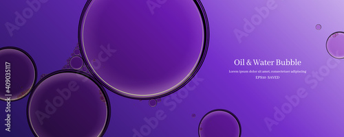 oil drops on a water surface abstract background.