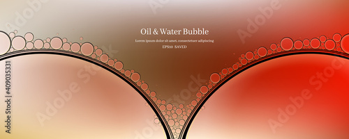oil drops on a water surface abstract background.