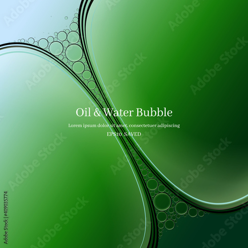 oil drops on a water surface abstract background.