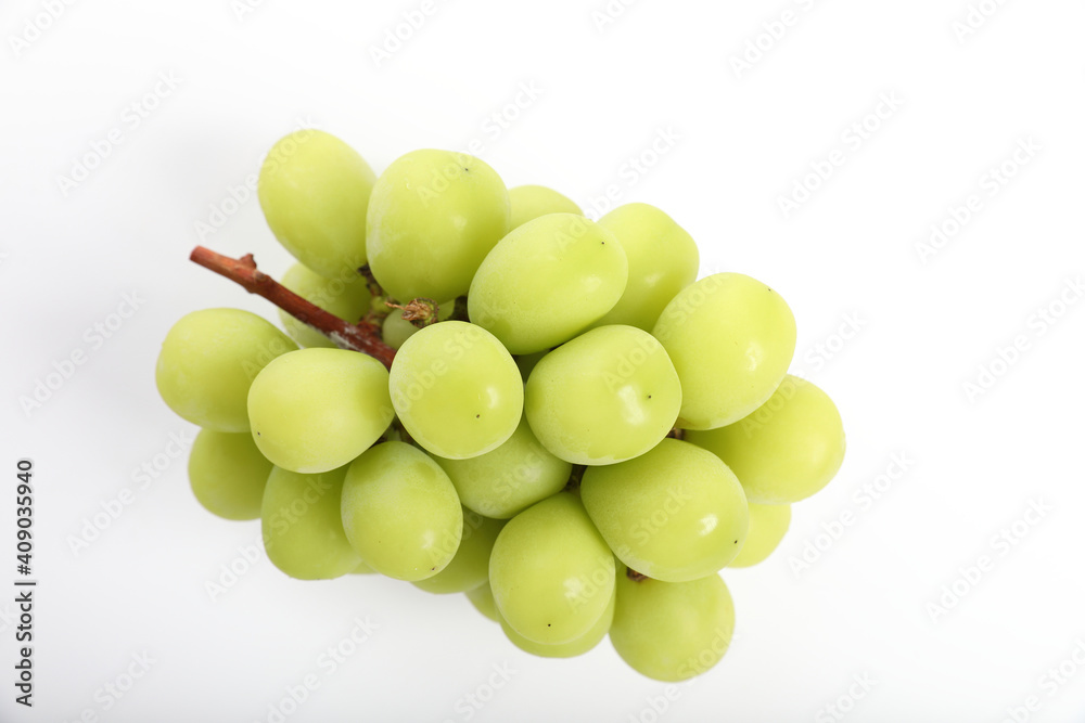 Green grape isolated in white background Green grape isolated in white background