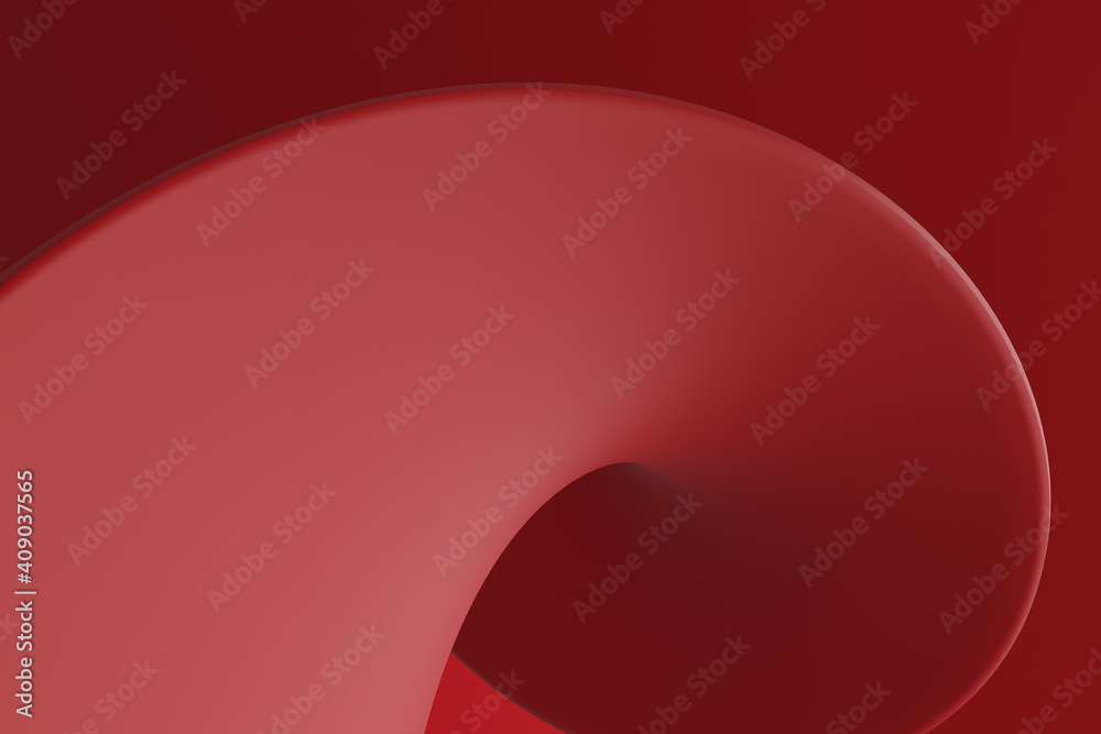 Red abstract computer generated 3D distorted wave shape Red abstract computer generated 3D distorted wave shape