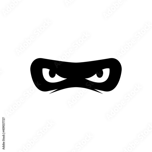 ninja mask isolated on white