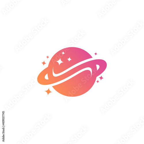 illustration of a planet on a white background