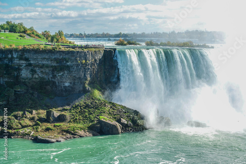 View of Niagara Falls and Niagara river