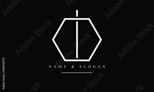 OI, IO, O, I abstract letters logo monogram