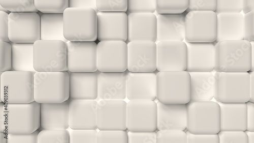 3d render background of soft cubic white shapes