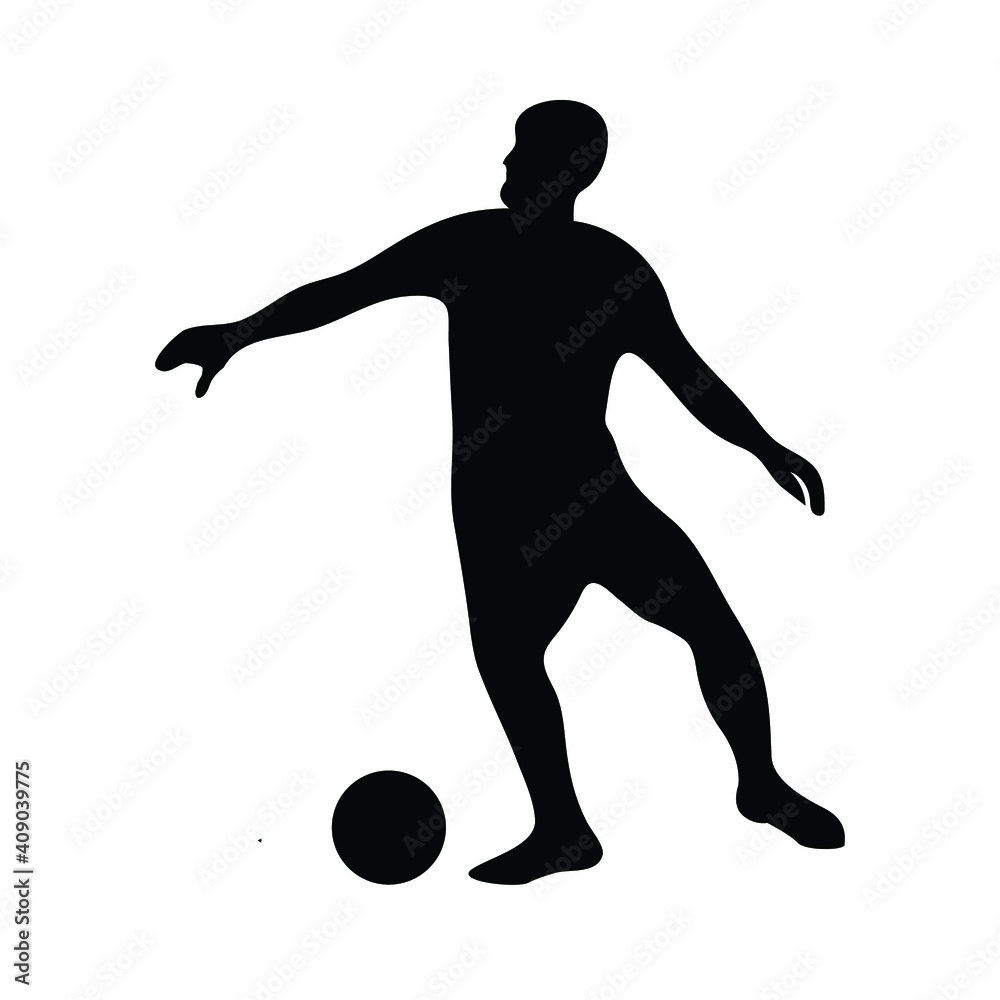 Soccer, Football Silhouette Vector Design Illustration Soccer, Football Silhouette Vector Design Illustration