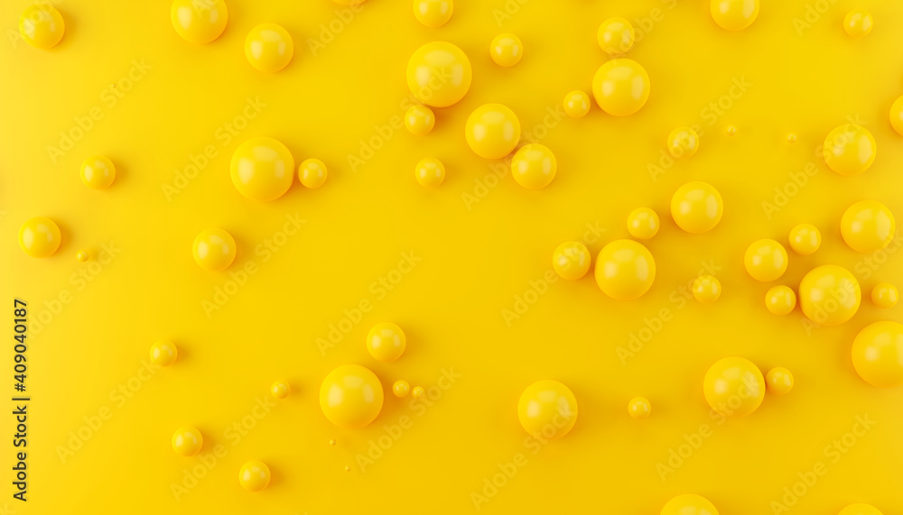 yellow abstract background for graphic design,beautiful background with circles.3d illustration