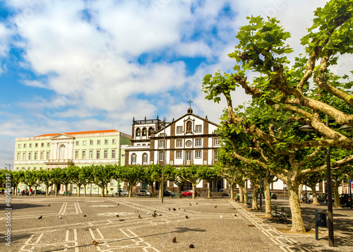 Street in Ponta delgada, Sao Miguel, Azores, Portugal